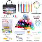 Kit de croché de 40/113 piezas con juego de hilos de 1828.8 metros surtidos para tejer y crochetear, juego de 73 accesorios de croché que incluye ganchillos ergonómicos, agujas de tejer y más, kit ideal para principiantes