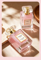 LASTAR Paris Forever Love Perfume 1.86 oz, Aroma Romántico Floral con Rosa, Jazmín, Vainilla y Pachulí, Fragancia Suave y Fresca, Duradera, Elegante Botella de Vidrio Rosa con Tapa Dorada, Regalo Perfecto para Fiestas/Vacaciones para Mujeres