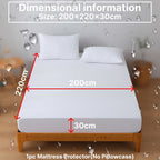 Funda de colchón súper suave, transpirable e impermeable - Sábanas ajustables de color sólido, muy elásticas y fáciles de limpiar para dormitorios, habitaciones de invitados, hoteles y residencias estudiantiles (no incluye funda de almohada ni relleno)