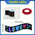 Ojo del Diablo LED Flexible para Automóvil, Pantalla de Luz Programable con Logo Publicitario, Texto y Grafiti, Aplicación Inteligente, Bluetooth USB