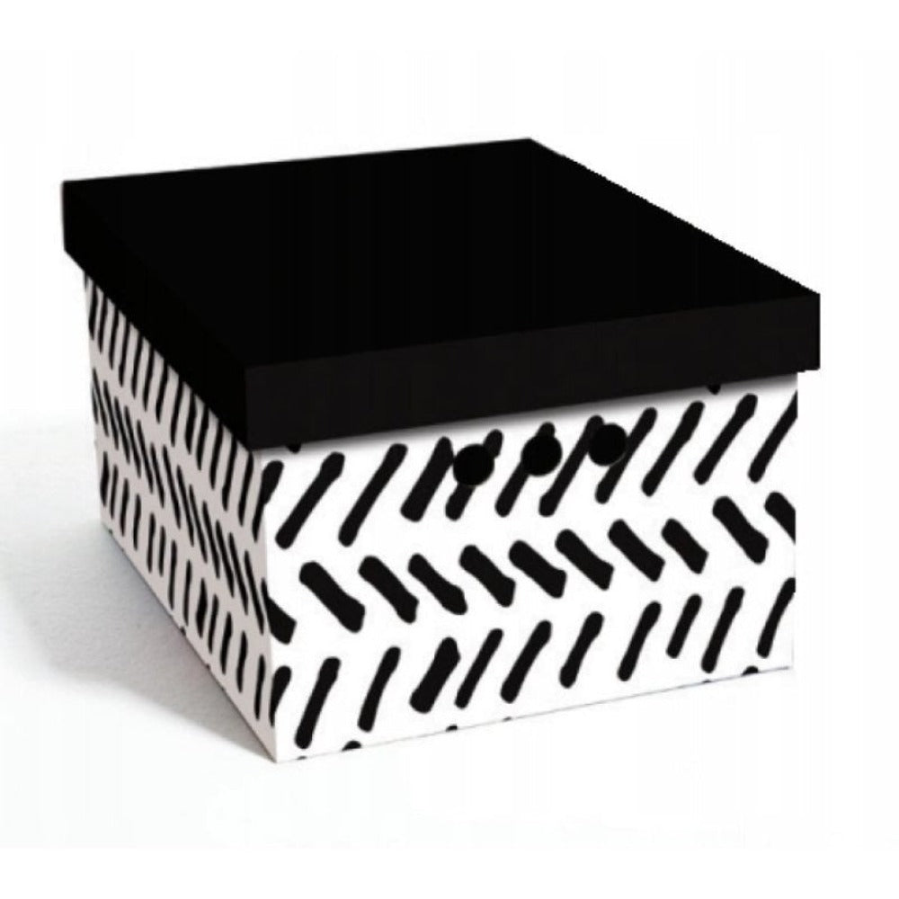 Caja de almacenamiento decorativa de cartón, 1 pieza, con estampado, para ropa, artículos pequeños, documentos, ideal para hogar, oficina o armario, dimensiones: 35x26.3x18.6 cm