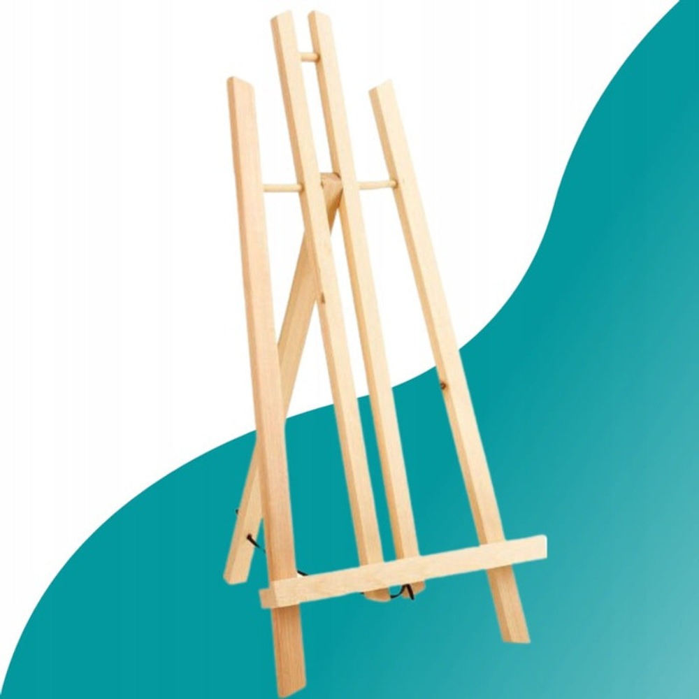 Set de Pintura Artística Grande para Pintar con Caballete de Mesa de Madera de 50 CM y 4 Lienzos de 24X30 y 25X25 CM. El Set También Incluye 12 Colores de Pinturas Acrílicas de 12 ML Cada, 6 Pinceles y una Paleta de Pintura. Este Es un Set Artístico Compl