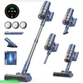 Aspiradora Inalámbrica Laresar V11, 90 Minutos de Autonomía Máxima, 650W, Aspiradora de Mano con Base de Carga, Pantalla Táctil, Aspiradora 6 en 1 para Alfombras/Suelos Duros/Pelo de Mascotas