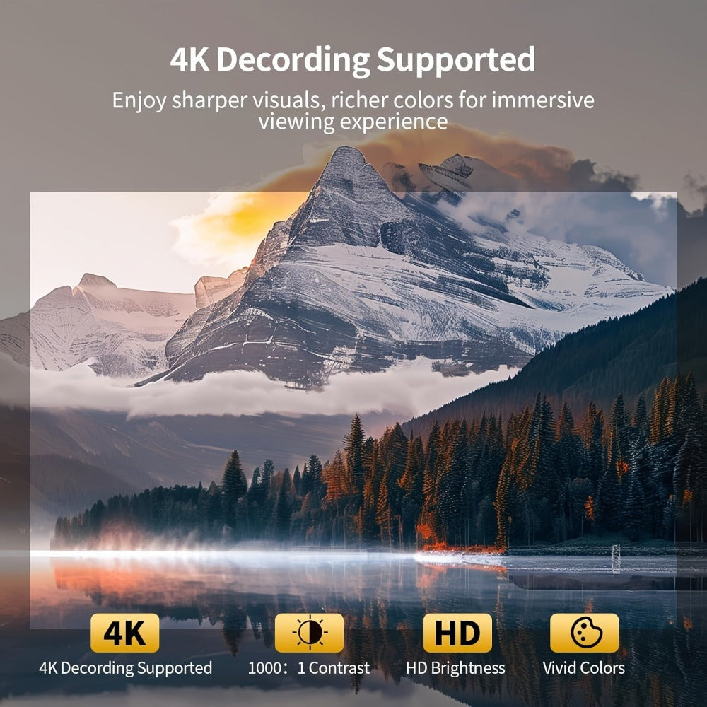 Mini proyector portátil con soporte 4K, proyector inteligente de películas, nativo 720P, con WiFi y tecnología inalámbrica 5.0/150ANSI, pequeño y ligero, fácil de transportar, compatible con TV, teléfono móvil y portátil, para viajes, camping, reuniones,