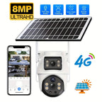Cámara de exterior de 8MP con lente dual, WiFi, vista de 360°, visión nocturna a todo color, audio bidireccional, detección de movimiento PIR, notificaciones push de alarma, - Apta para sistema de vigilancia empresarial