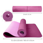 Esterilla Yoga Antideslizante 6mm Alfombrilla de Yoga Esterilla Deporte Yoga Mat para Yoga Fitness 183x61cm