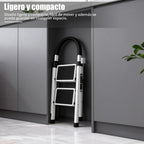 Escalera plegable doméstica de acero aleado con pasamanos antideslizante