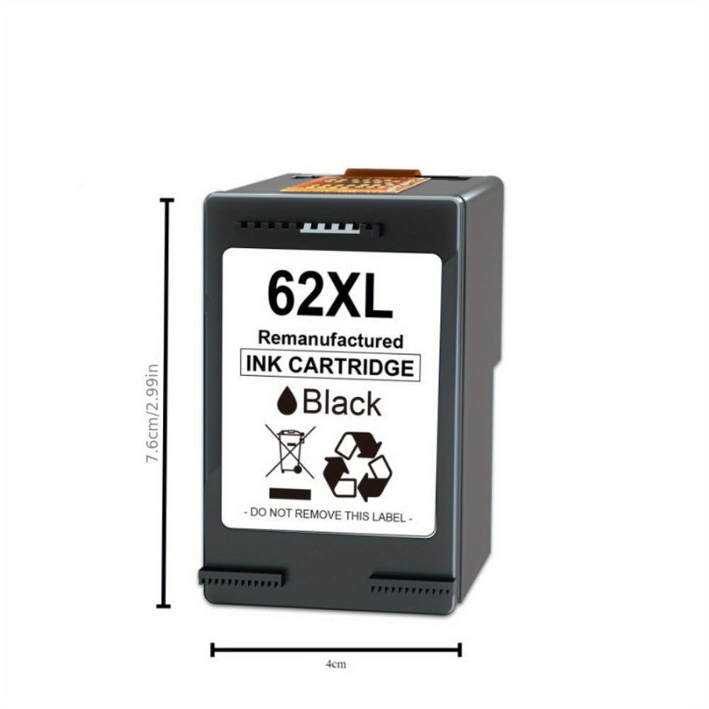 Paquete de 1-3 Cartuchos de Tinta 62XL 62 XL Compatibles con HP 62 para Envy 5540 5544 5545 5548 5640 5646 7640 Officejet 200 5740 5742 5744 (Color Negro)
