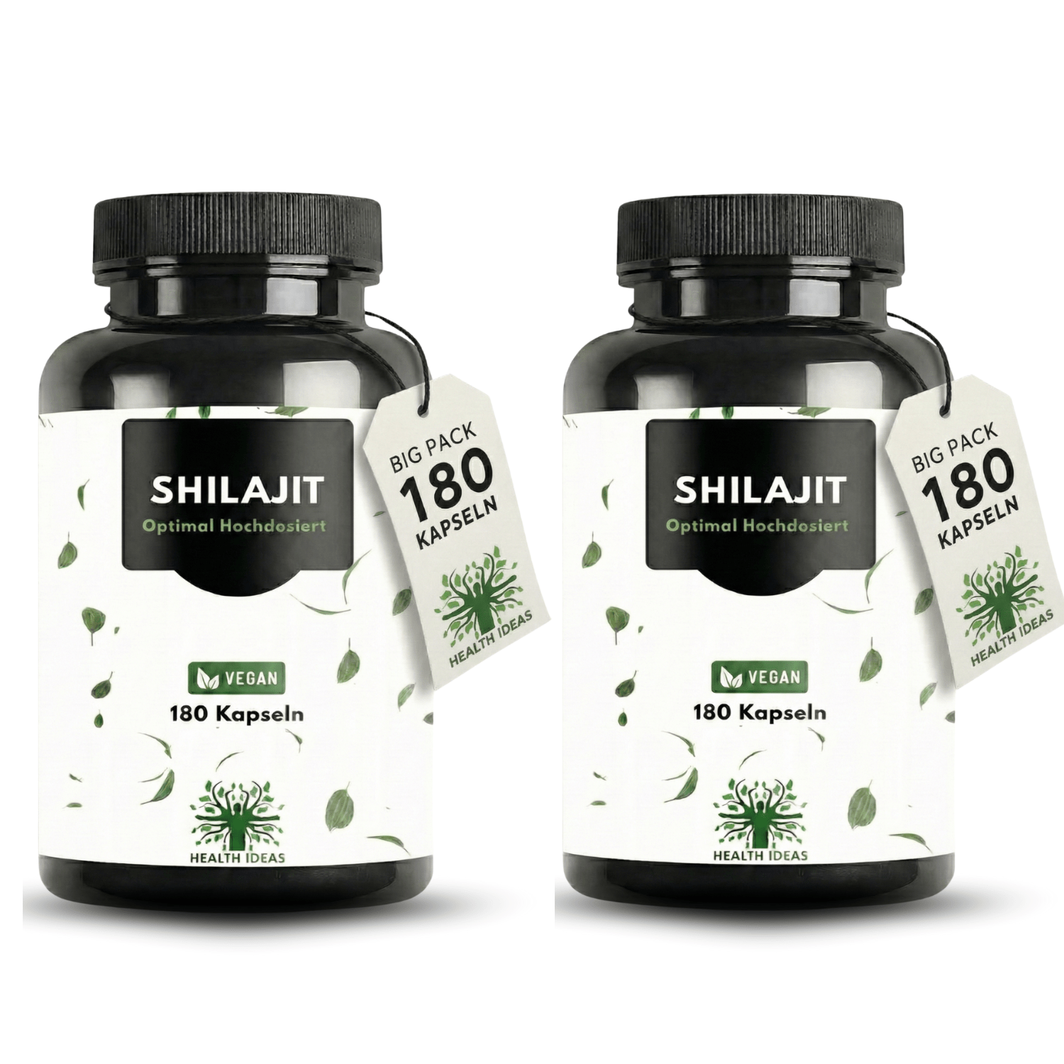 Cápsulas de Shilajit con Ácido Húmico y Minerales Traza – 1300 Mg por Dosis – 180 Cápsulas Veganas – Suplemento de Mumijo Shilajit para Adultos