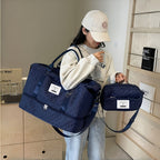 Set de Bolso Duffel de Viaje, Bolso de Fin de Semana para Mujer con Bolso de Hombro, Bolso de Mano de Noche con Compartimento para Zapatos, Bolso de Gimnasio para Yoga con Bolsa para Zapatos con Bolsillo Húmedo, Bolso de Hospital para el Trabajo de Parto