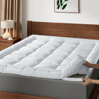 Cubrecolchón Mr.Tree de 10 CM, Ultra Suave y Transpirable para un Comodidad de Sueño Durante Todo el Año, Fácil de Cuidar, Lavable a Máquina, Accesorio de Ropa de Cama Hipoalergénico