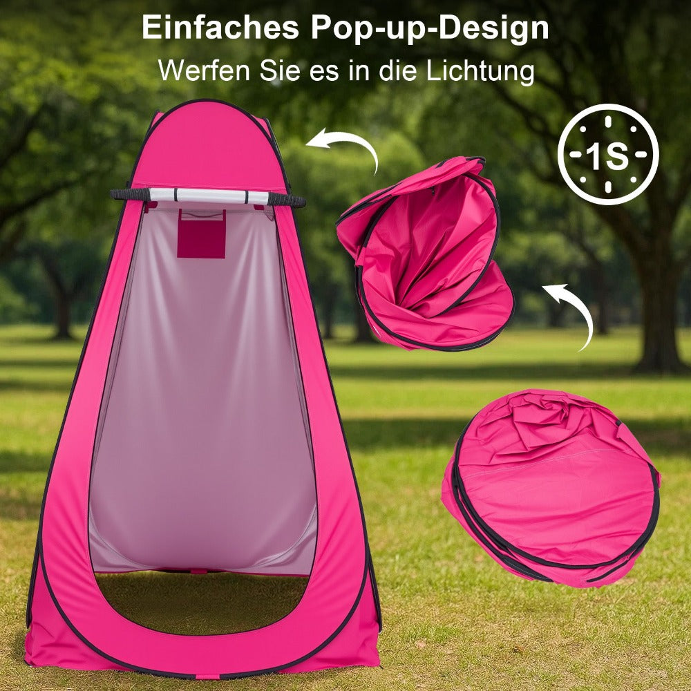 Carpa Portátil de Privacidad para Exteriores - Montaje Instantáneo para Ducha, Baño y Cambio de Ropa con Diseño Ovalado en Forma de Cúpula, Refugio Ligero Verde para Baño Pop-Up en RV, Playa, Jardín, Caravana (No Necesario)