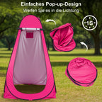 Carpa Portátil de Privacidad para Exteriores - Montaje Instantáneo para Ducha, Baño y Cambio de Ropa con Diseño Ovalado en Forma de Cúpula, Refugio Ligero Verde para Baño Pop-Up en RV, Playa, Jardín, Caravana (No Necesario)