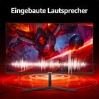 Monitor de gaming curvo Gawfolk de 27 pulgadas 100Hz, pantalla para PC Full HD 1080P, pantalla de ordenador sin bisel de 1800R con tecnología FreeSync y cuidado ocular, compatible con VESA