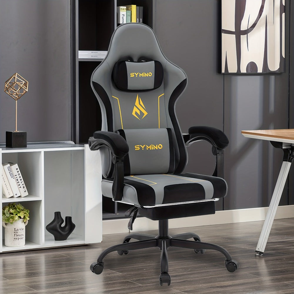 Silla de Oficina Ergonómica SYMINO, Ajustable, Cómoda, Cojín de Látex, Adecuada para Uso en Oficina, Reduce la Fatiga Durante el Sentado Prolongado, Altura Ajustable