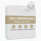 H HANSEL HOME Protector de Colchón de Rizo con Capa Impermeable de TPU, Funda colchon Cubrecolchón, Impermeable Confortable Ajustable Transpirable Blanco, Adaptable para Cama 90/135/150/180cm