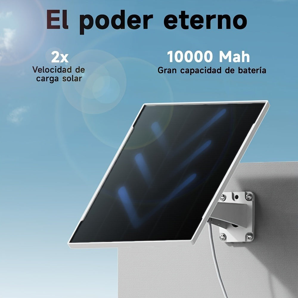 Cámara Solar Dual Lens 8MP 4G, Detección PIR de Humanoides, Audio Bidireccional, Visión Nocturna a Color, Detección de Movimiento, Alertas por Notificación, con Tarjeta SIM