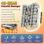 Masajeador multifuncional de 12/42 cabezales, masajeador eléctrico corporal, compresa caliente, relaja músculos, apto para cuello, hombros, espalda y piernas, 9 modos de ajuste, pistola masajeadora, apto para fitness en casa, deportes al aire libre, relaj