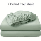 Juego de 2 sábanas bajeras, funda protectora de colchón suave y cómoda, kit de sábanas bajeras transpirable y multifuncional, lavable, apto para dormitorios, habitaciones de invitados, escuelas, utilizable en todas las estaciones, ropa de cama
