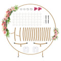 Kit de Arco de Globos Reutilizable con Soporte 2.2m/7.2ft - Dorado, Ideal para Cumpleaños, Bodas y Aniversarios, Decoración de Fiestas, Telón Fotográfico, Navidad (Globos y Plantas No Incluidos)