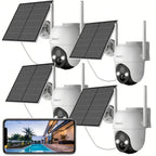 Cámara de Seguridad Inalámbrica Solar Arenti para Exteriores, Resolución de Video 3MP FHD, Batería de 5200mAh, CCTV para Seguridad del Hogar, Visión Nocturna a Color 1296P, Audio Bidireccional, Almacenamiento en Nube/SD, Sin Cuota Mensual, Detección de Mo