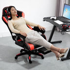 Silla Gaming para Escritorio, Oficina y Juegos Online Giratoria. Silla Cmoda de Altura Ajustable para Gaming ergonmica, de piel sintética. Silla racing de gaming videojuegos y de oficina. Es ergonmica y con diseño moderno (S001 7499 8499 )