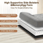 Cama Ortopédica para Perros con Espuma Viscoelástica | Soporte de Alta Densidad 65D | Acolchado de 10 cm de Grosor | Funda Removible Lavable a Máquina | Especial para Perros Medianos, Grandes y Senior