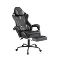 Silla Gaming Ergonómica con Soporte Lumbar Ajustable, Reposacabezas, Reposabrazos y Reposapiés, Ideal para Oficina y Gaming en PC, con Inclinación de 135° y Capacidad de Peso de 150 Kg