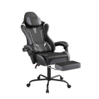 Silla Gaming Ergonómica con Soporte Lumbar Ajustable, Reposacabezas, Reposabrazos y Reposapiés, Ideal para Oficina y Gaming en PC, con Inclinación de 135° y Capacidad de Peso de 150 Kg
