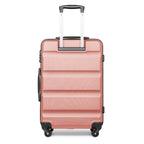 Diseño horizontal desnudo de gran capacidad con cerradura TSA ruedas giratorias maleta de shell duro ABS para regreso a clases regalo de vacaciones