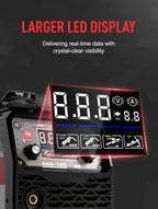 ANDELI 135Amp Máquina de Soldar MIG Flux Mig/Lift Tig/Stick 3-En-1 230V Portátil Sin Gas Multiproceso Soldadora Pantalla Digital LED Máquina de Soldar Inversor IGBT con Soplete Tig