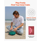 VEVOR Tambor de Lengüeta de Acero, 16.5 cm, 11 Notas, Tambor de Lluvia para Jardín Exterior, Tambores Musicales en Do Mayor con Libro de Música y Baquetas, Instrumento de Percusión para Meditación, Yoga, Educación Musical para Principiantes, Verde