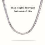Collar de Cadena Plateada, Joyería de Plata 925, un Regalo para Mujeres, un Regalo para Hombres, un Regalo para Amigos y Colegas, Collar de Regalo de Cumpleaños, Regalo de Fiesta, Regalo de Luna de Miel, Collar de Regalo de San Valentín, Collar para Parej
