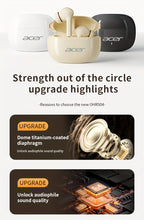 Auriculares Bluetooth | [Producto Oficial Acer] Auriculares Intrauditivos Inalámbricos TWS | Estéreo con Graves Profundos | Baja Latencia para