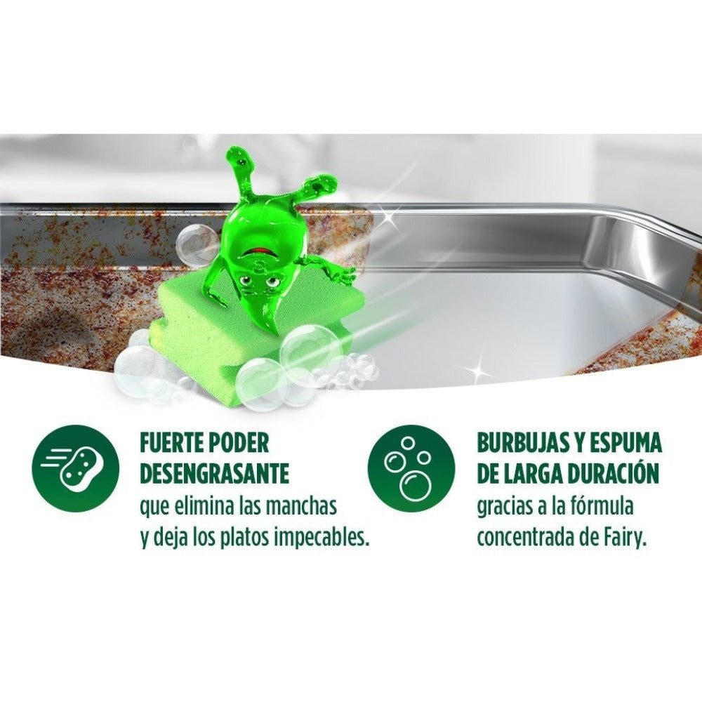 FAIRY Maxi Poder Duplo 900 ml Lavavajillas Liquido a Mano 2x450 ml Con Poder Antigrasa, Limpieza Facil Platos, Ollas Y Sartenes Mas Grasientas