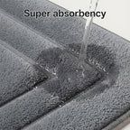 Juego de 3 alfombras antideslizantes para baño, tapete de baño grueso súper absorbente, almohadilla suave de secado rápido, con tapete de inodoro en forma de U, tapete para piso de baño, tapete de ducha, bañera, habitación de ducha, suministros de baño, d