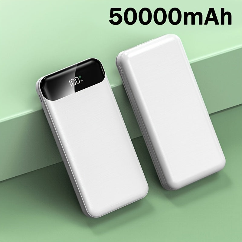 Batería externa | Batería portátil de gran capacidad 50000mAh con carga rápida PD22.5W, doble puerto USB de salida/pantalla LED de energía