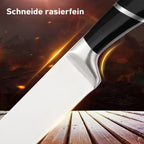 Juego de 9 Cuchillos de Cocina Ultra Afilados, Colección de Cuchillos de Acero Inoxidable con Diseño Ergonómico de Mango, Incluye Bloque para Fácil Almacenamiento y Portabilidad, Ideal para Picar, Cortar y Preparar Frutas, ¡También es un Excelente Regalo!