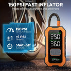 Arrancador de Coche 12000A con Compresor de Aire Inflador de Neumáticos Inalámbrico, Booster de Batería de 25000mAh con Pack de Batería Externa y Linternas LED, Caja de Arranque Automático de 12V para Todos los Vehículos de Gasolina o Diésel de 10.0L, Pan