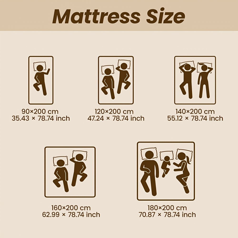Colchón de resorte de bolsillo Bedstory H3/H4 - 20 cm de alto, espuma y funda transpirable, aislamiento de movimiento y soporte de la postura corporal