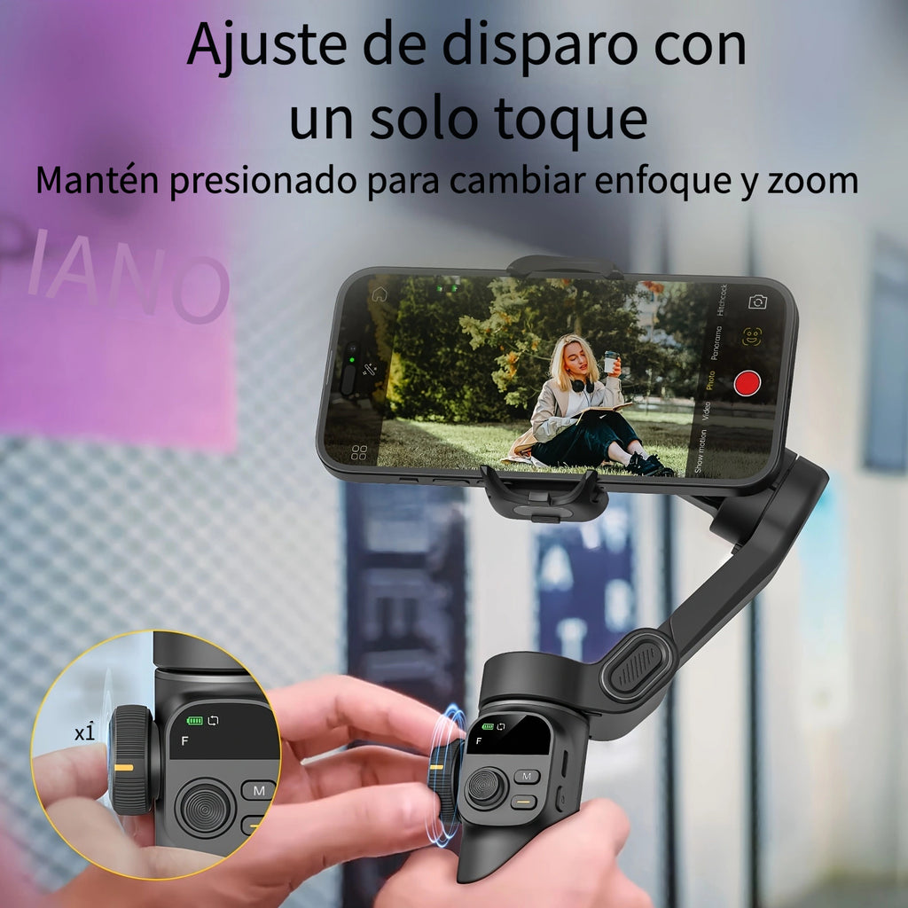 Estabilizador inteligente para móvil plegable | Vídeos viajes deporte y creación de contenido