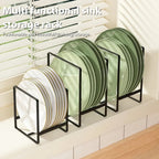 Organizador de Soportes de Platos de Metal de 1/3 piezas, Soporte Vertical para Platos, Construcción de Metal Duradera Anti-Caída, Ahorro de Espacio, Adecuado para Platos, Ollas, Tapas, Tablas de Cortar, Ideal para el Hogar, Uso en Restaurantes