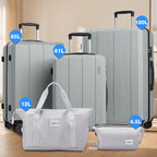 Juego de 5 piezas de equipaje, juego de viaje para trolley de negocios y viajes, cerradura TSA, ruedas de 360°