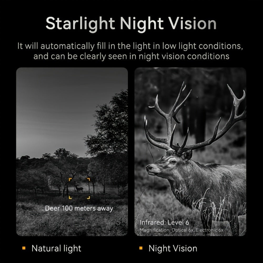 Binoculares de Visión Nocturna - Cámara con Zoom Digital 10X, Alcance de 800m, USB/Recargable, Pantalla Grande de 2.8", Binoculares HD Profesionales de Viaje de Aventura, Binoculares Portátiles Ligeros de Mano para Adultos - Ideales para Caza, Camping y V
