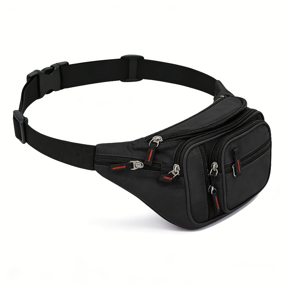 Riñonera multifuncional de nailon de alta calidad, unisex, apta para senderismo, correr, ciclismo al aire libre, bolsa de cinturón cruzada de gran capacidad