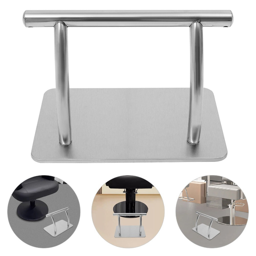 Reposapiés de acero inoxidable para peluquería, Taburete de barbero de altura ajustable, Equipo de salón antideslizante para peluquería, Pedicura, Spa, Terapia de masaje