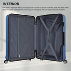 Kono ABS+PC Maleta Extra Grande de 32 Pulgadas, Diseño Horizontal Esculpidor, Equipaje Rígido con Ruedas y Mango Telescópico