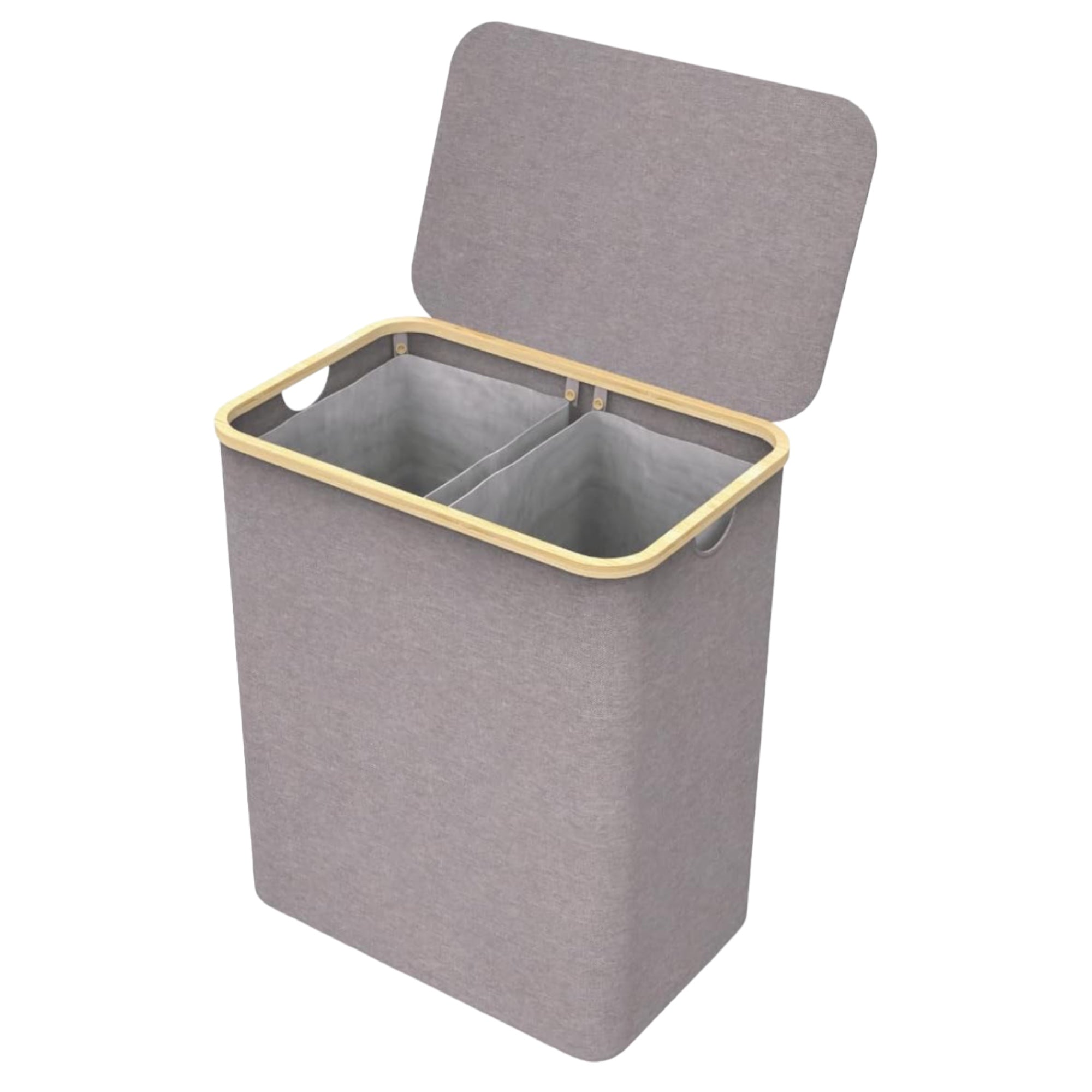 Cesto de Ropa Sucia con Tapa y Asas: 72L o 100 L,2 Clasificaciones, Plegable, Bolsa Interior a Maquina - Solucion Elegante y Pratica para la Lavandera en tu Dormitorio,Cubo Ropa Sucia