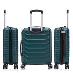 Juego de 3 Maletas 55x40x20cm ABS+Policarbonato | Maleta Mediana Expandible 66x45x27.50 - 30cm Extendido - 23kg | Neceser 29cm | Semirrígida trolley 4 ruedas giratorios a 360º cierre numérico - Negro/AzulMarino/RosaDorado/Turquesa/Menta/Verde/Amarillo/Ros
