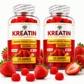 Creatina Monohidrato Gomas de Fresa 5000mg (5g) por Porción – 120 Gomas de Fresa Veganas – Con Tartrato de L-Carnitina y Vitamina B6 – Suplemento Alimenticio Sin Azúcar para Adultos – Fórmula Diaria Fácil de Masticar – Alternativa Conveniente a las Polvos